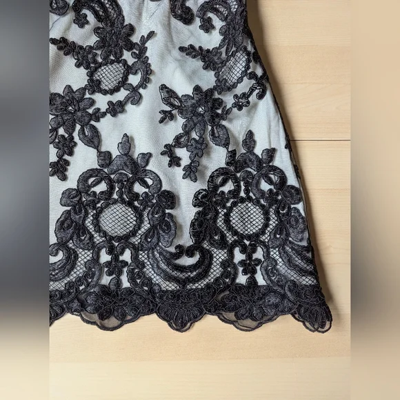 Unholy Dolls Kill Black Lace Cocktail New Years Eve Mini Dress Adjustable Strap - Picture 3 of 10